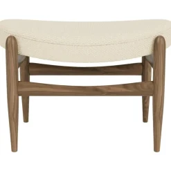 Audo Copenhagen Fotpallar-Elizabeth Fotpall, Valnöt / Dunes Cognac Läder