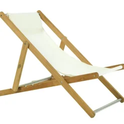 Ethimo Solstolar & Solsängar-Elle Solstol Teak / Akryl, Ivory