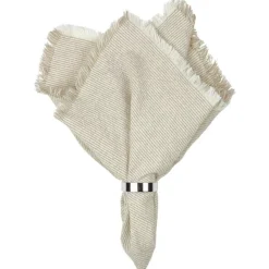 Broste Copenhagen Servetter & Tillbehör-Elouise Servett 45x45 cm, /Off-white