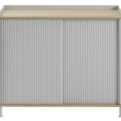 Enfold Skänk 45x100 cm, Oljad Ek / Dusty Green