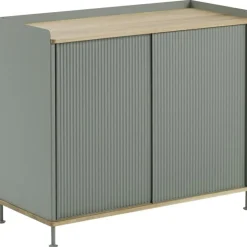 Enfold Skänk 45x100 cm, Oljad Ek / Dusty Green