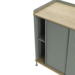 Enfold Skänk 45x100 cm, Oljad Ek / Dusty Green