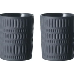 Ethno Whisky Tumbler black 30,4cl 2-p
