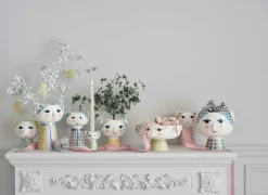 Bjørn Wiinblad Ljuslyktor-Eva Ljusstake 9,5 cm, Ljusblå