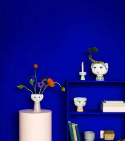 Bjørn Wiinblad Ljuslyktor-Eva Ljusstake 9,5 cm, Ljusblå