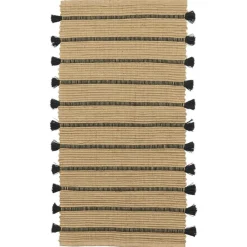 Broste Copenhagen Jutemattor-Ezra Matta 70x140 cm, Svart