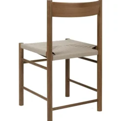 F Stol, Rökt Ek / Vävband I Linne