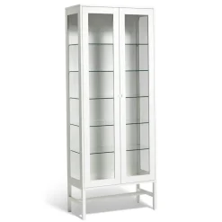 Falsterbo Skåp Glashyllor 200 cm, Vitlack