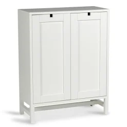 Falsterbo Skåp Täckta Dörrar 90 cm, Vitlack