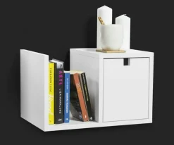 Falsterbo Sängbord Vägghängt, Vitlack