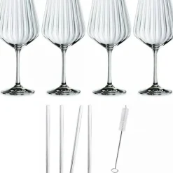 Nachtmann Highballglas & Longdrinkglas-Feel Good Drinkglas Med Sugrör 4-pack