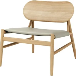 Ferdinand Loungefåtölj, Mörkoljad Ek / Läder Brandy