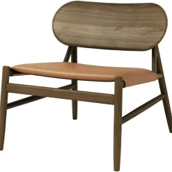 Ferdinand Loungefåtölj, Mörkoljad Ek / Läder Brandy