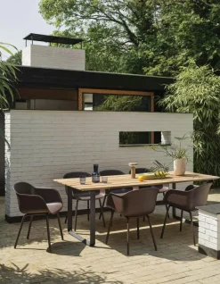 Muuto Trädgårdsstolar-Fiber Karmstol Utomhus, Antracit Svart