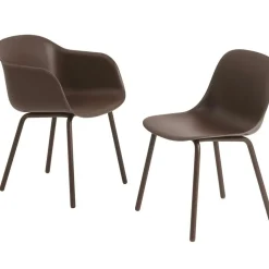 Muuto Trädgårdsstolar-Fiber Karmstol Utomhus, Antracit Svart