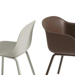 Muuto Trädgårdsstolar-Fiber Karmstol Utomhus, Antracit Svart