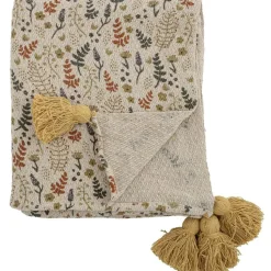 Barn Bloomingville Barnfiltar-Filipa Pläd Med Tofsar Återvunnen Bomull 130x160 cm