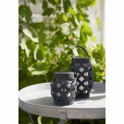 Flame Lykta 23 cm, Svart