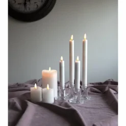 Flamme LED Antikljus Vit 2-pack, 25 cm