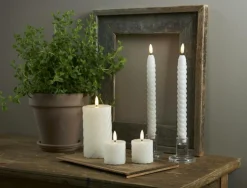 Star Trading Led-Ljus-Flamme Swirl LED Antikljus 25 cm 2-pack, Vit