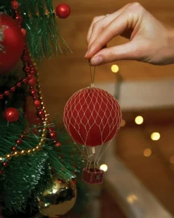 Floating The Skies Luftballong Sammet Ø8,5 cm, Röd