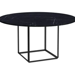 Florence Matbord 145 cm, Vit Viola Marmor / Vit