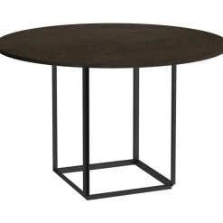 New Works Matbord Och Barbord-Florence Matbord 120 cm, Vit Viola Marmor / Vit