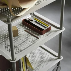 Muuto Rullvagnar Och Serveringsvagnar-Flow Serveringsvagn Hög, Taupe