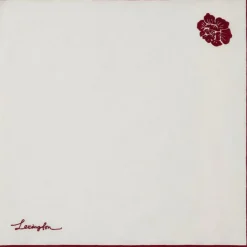 Flower Embroidered Servett 50x50 cm, Vit / Röd