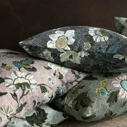 Ceannis Prydnadskuddar & Fodral-Flower Linen Kuddfodral 50x50 cm, Soft Green