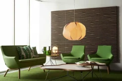 Flower Soffbord 114 cm, Vit/Ek/Krom