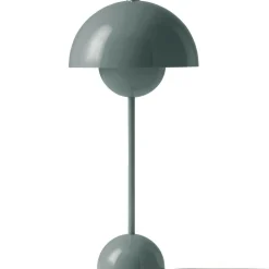 &Tradition Bordslampor-Flowerpot VP3 Bordslampa Gjord av PVC, Gjord av lackad metall, Grey Beige