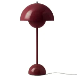 &Tradition Bordslampor-Flowerpot VP3 Bordslampa Gjord av PVC, Gjord av lackad metall, Grey Beige