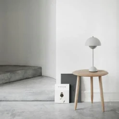 &Tradition Bordslampor-Flowerpot VP3 Bordslampa Gjord av PVC, Gjord av lackad metall, Grey Beige