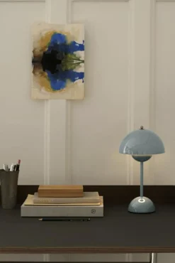 &Tradition Portabla Lampor|Portabla Lampor-Flowerpot VP9 Bordslampa Portabel, Matt Light Grey