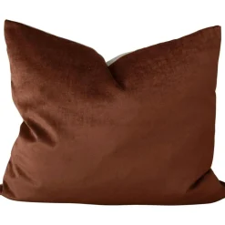 Mimou Prydnadskuddar & Fodral-Focus Recycling Linen/Velvet Kudde 50x60 cm, Rust Red