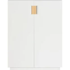 Asplund Skåp & Vitrinskåp-Frame 80 High Skåp, Storm Grey / Natural