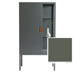 Asplund Skåp & Vitrinskåp-Frame Semi Skåp, Taupe / Svart