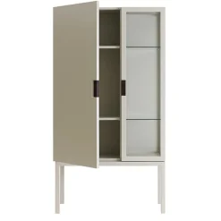 Asplund Skåp & Vitrinskåp-Frame Semi Skåp, Taupe / Svart