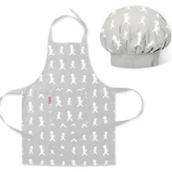 Solstickan Förkläden-Förkläde + Kockmössa Barn, Svart