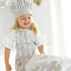 Solstickan Förkläden-Förkläde + Kockmössa Barn, Svart