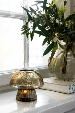 Globen Lighting Ljuslyktor-Fungo 12 Värmeljuslykta, Brun