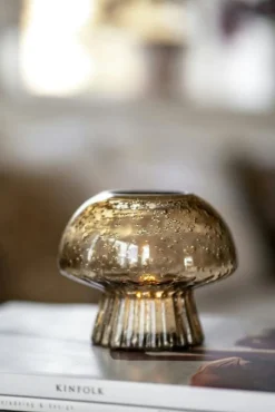 Globen Lighting Ljuslyktor-Fungo 12 Värmeljuslykta, Brun