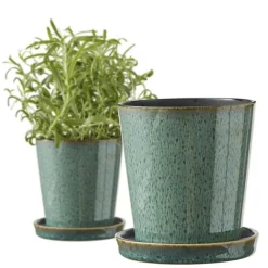 Gastro Kruka Med Fat Ø10 cm, Svart/Mörkblå