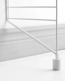 String Modulära Hyllsystem-Gavelförlängare 2-pack, Vit