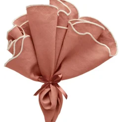 Decotique Servetter & Tillbehör-Gia Servett 45x45 cm 2-pack, Dusty Pink / Vit