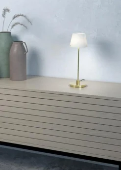 Herstal Bordslampor-Gil Il Grande Bordslampa, Satin Brass