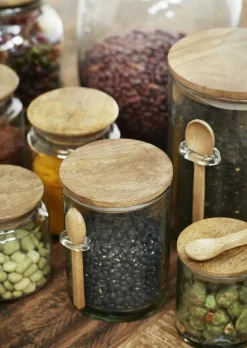 Madam Stoltz Förvaringsburkar & Lock-Glasburk Med Sked 9 cm