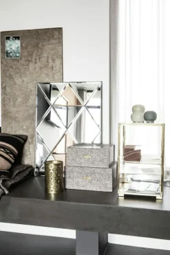 Glasskåp 41x25 cm, Mässing