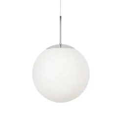 Glob Pendel Krom / Vit, 20 cm